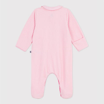 pyjama fluweel, roze - PETIT BATEAU