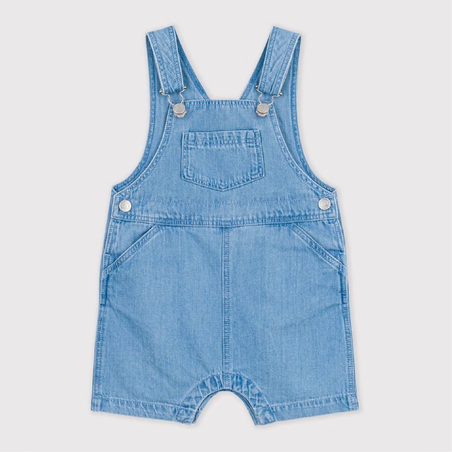 salopette denim, blauw - PETIT BATEAU