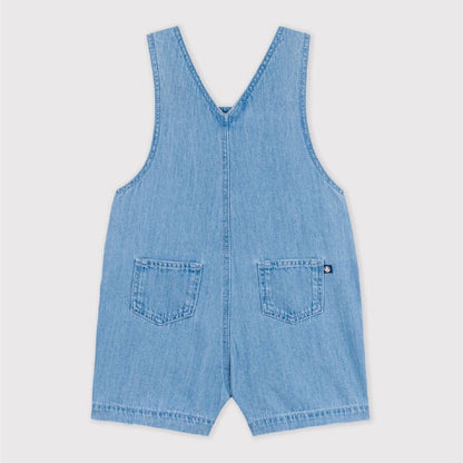 salopette denim, blauw - PETIT BATEAU