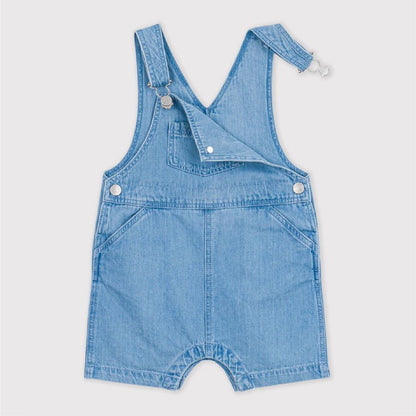 salopette denim, blauw - PETIT BATEAU