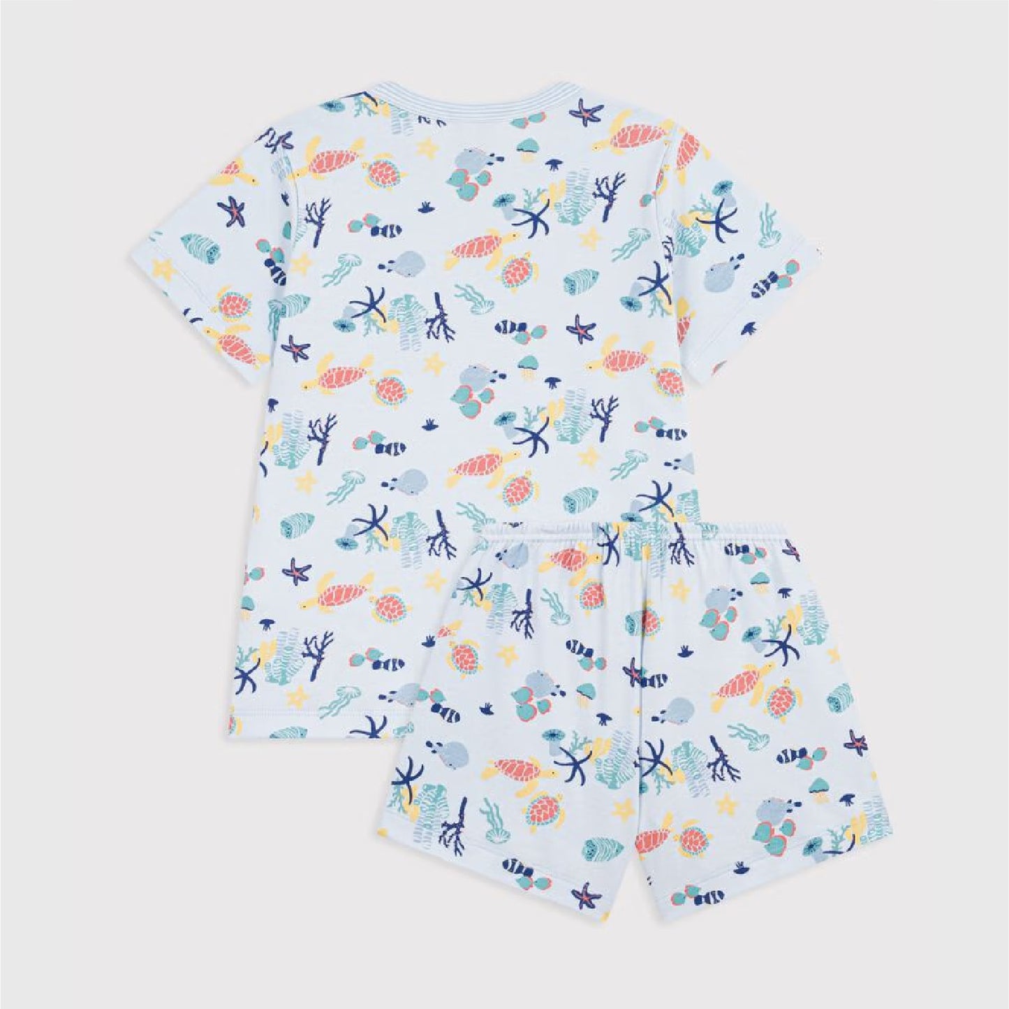 kinderpyjama katoen lichtgevend, blue sea - PETIT BATEAU