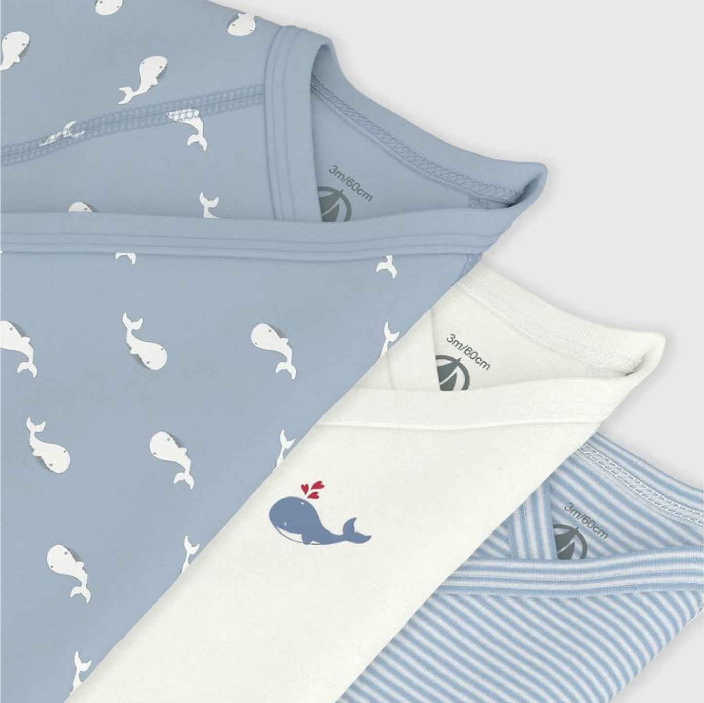 body korte mouw, walvis - PETIT BATEAU