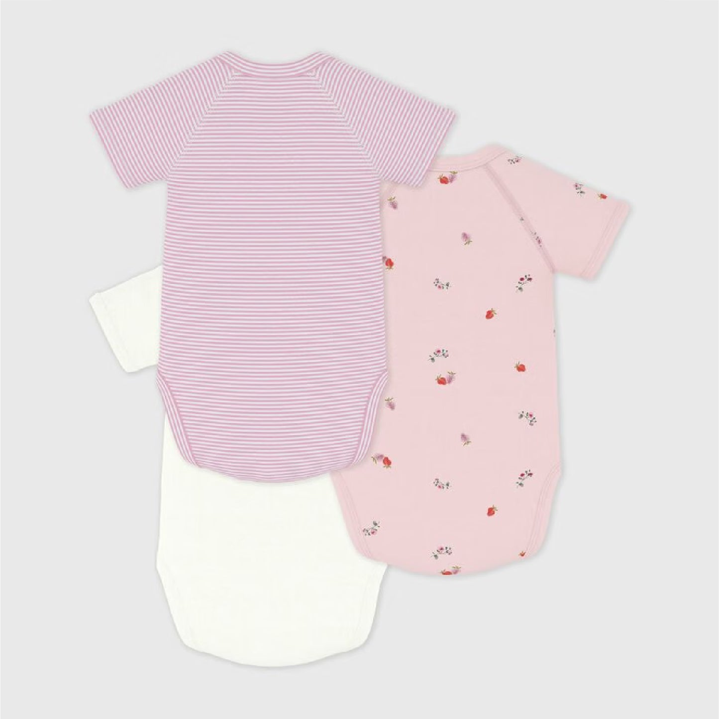 body korte mouw, aardbeiprint - PETIT BATEAU