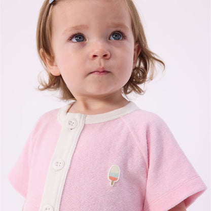 jumpsuit badstof, pink - PETIT BATEAU