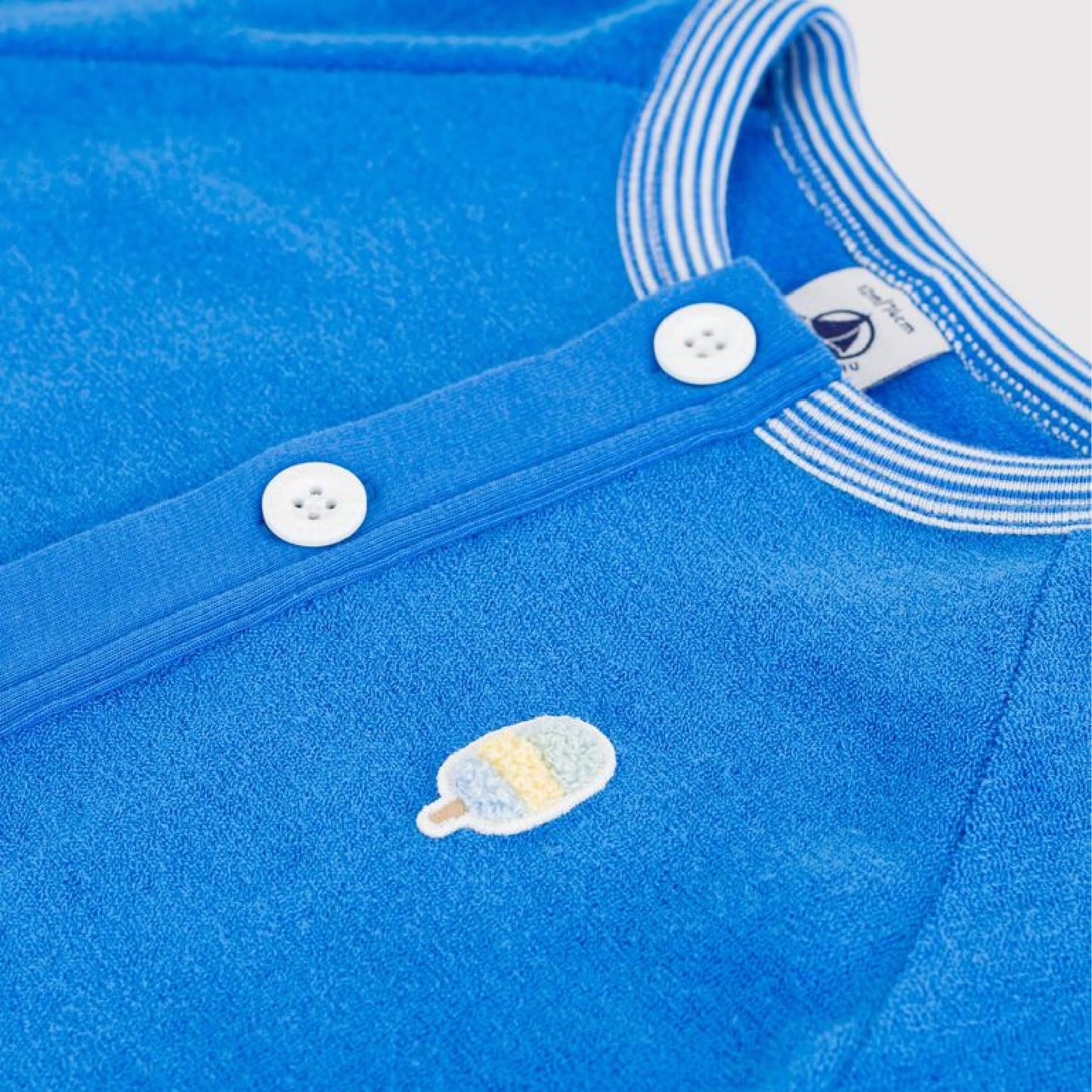 jumpsuit badstof, blue - PETIT BATEAU