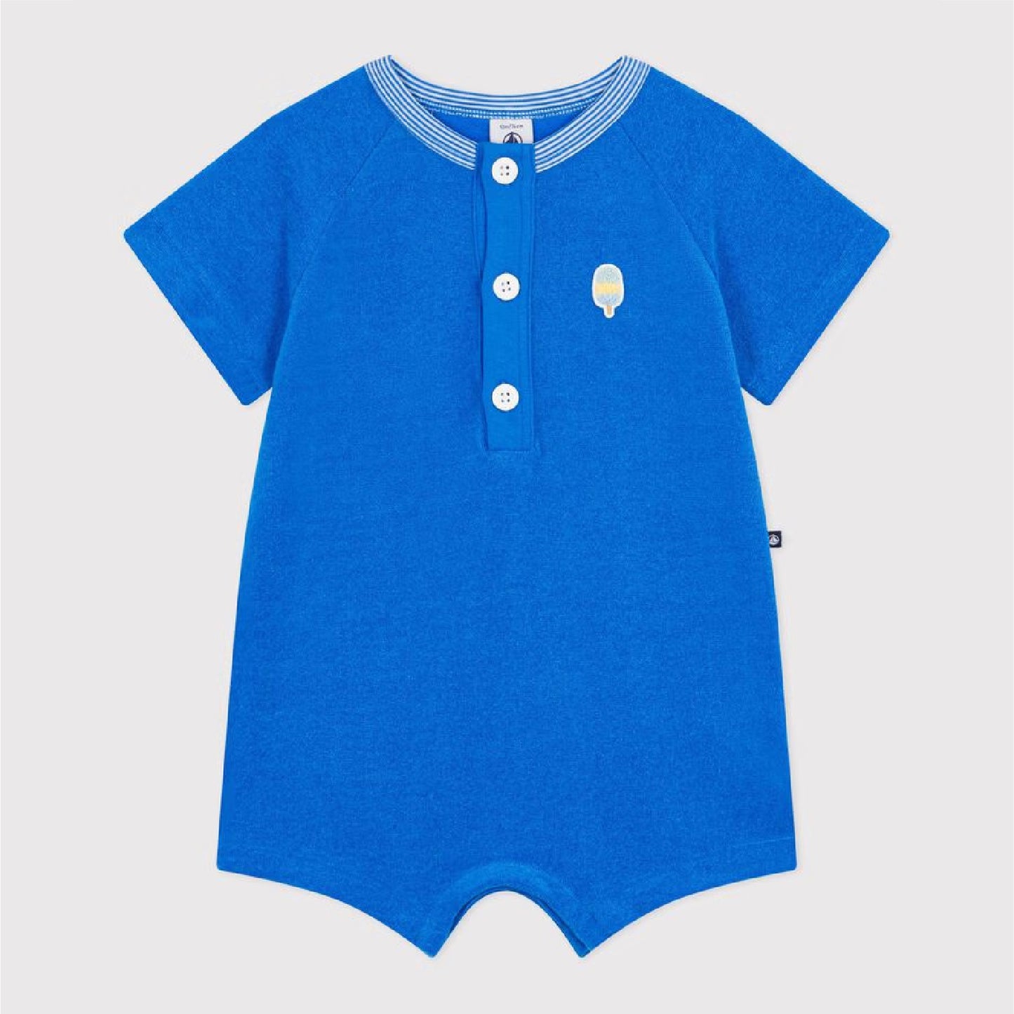 jumpsuit badstof, blue - PETIT BATEAU