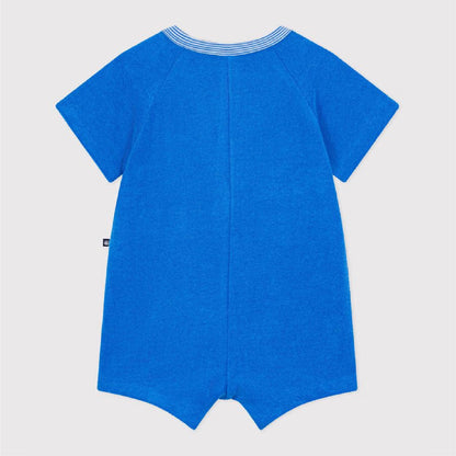 jumpsuit badstof, blue - PETIT BATEAU