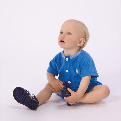 jumpsuit badstof, blue - PETIT BATEAU