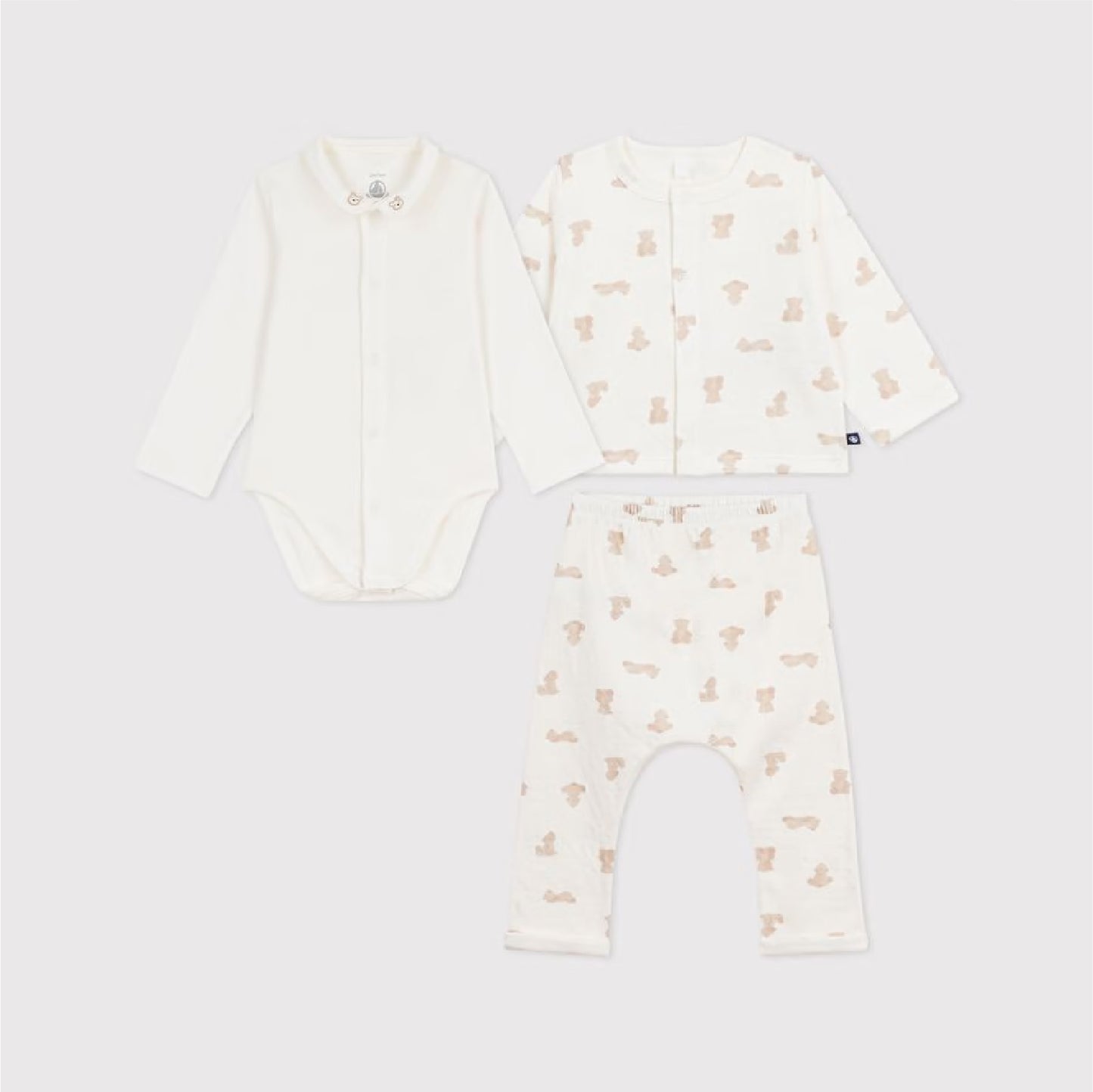 broek + shirt + body, beertje - PETIT BATEAU