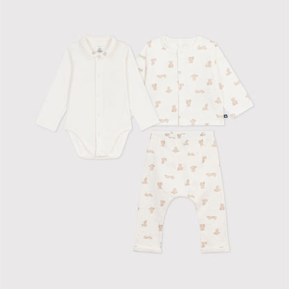 broek + shirt + body, beertje - PETIT BATEAU
