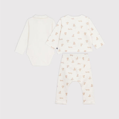 broek + shirt + body, beertje - PETIT BATEAU
