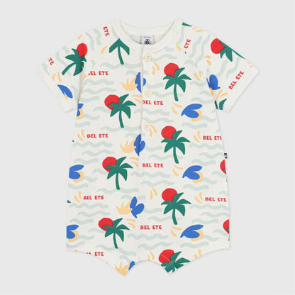 jumpsuit katoen, palmtree - PETIT BATEAU