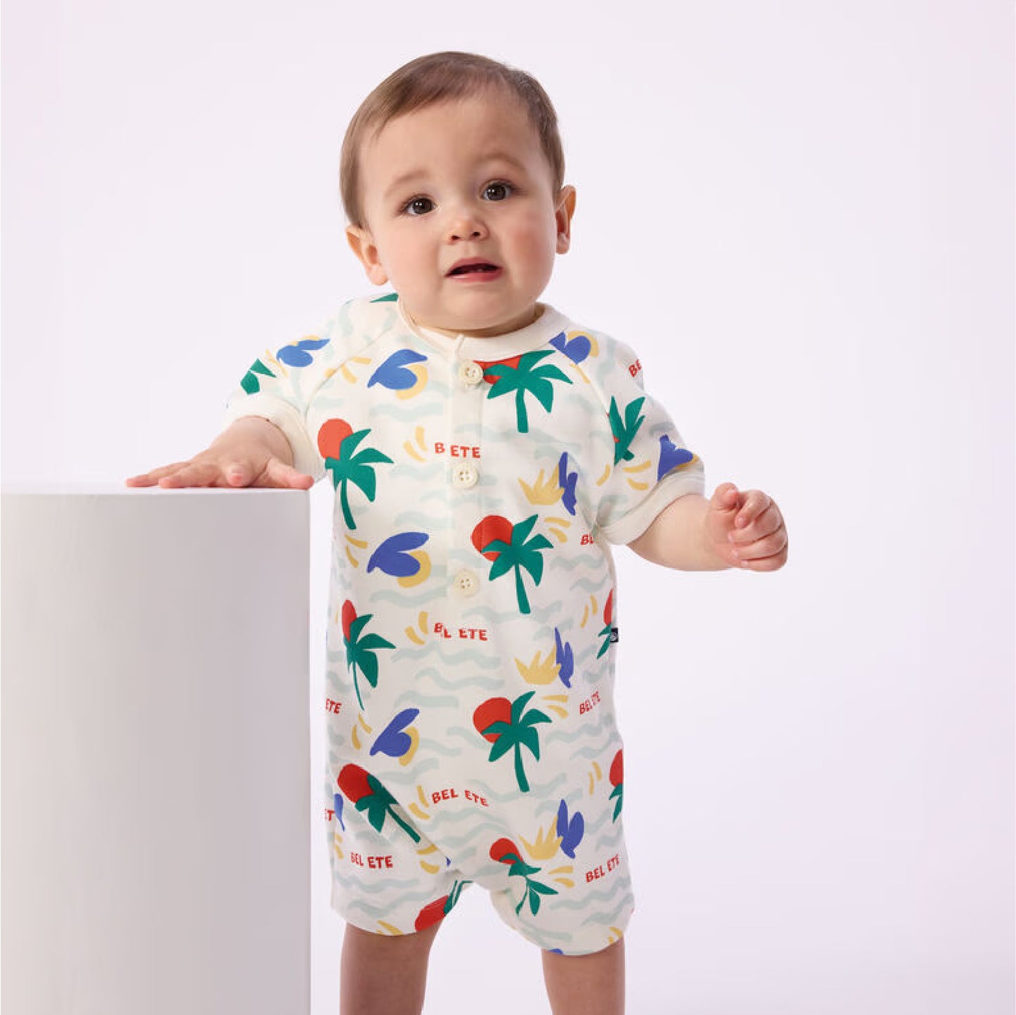 jumpsuit katoen, palmtree - PETIT BATEAU