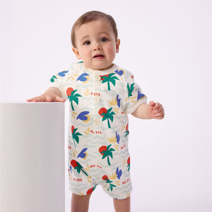 jumpsuit katoen, palmtree - PETIT BATEAU