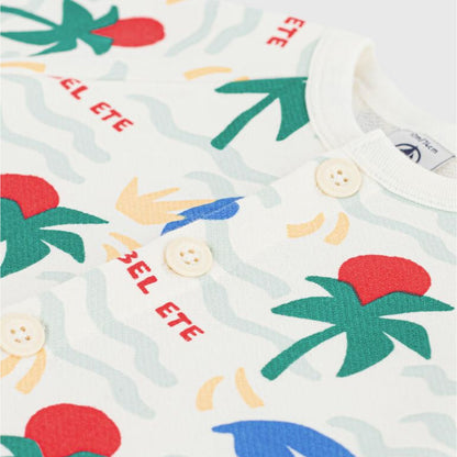 jumpsuit katoen, palmtree - PETIT BATEAU