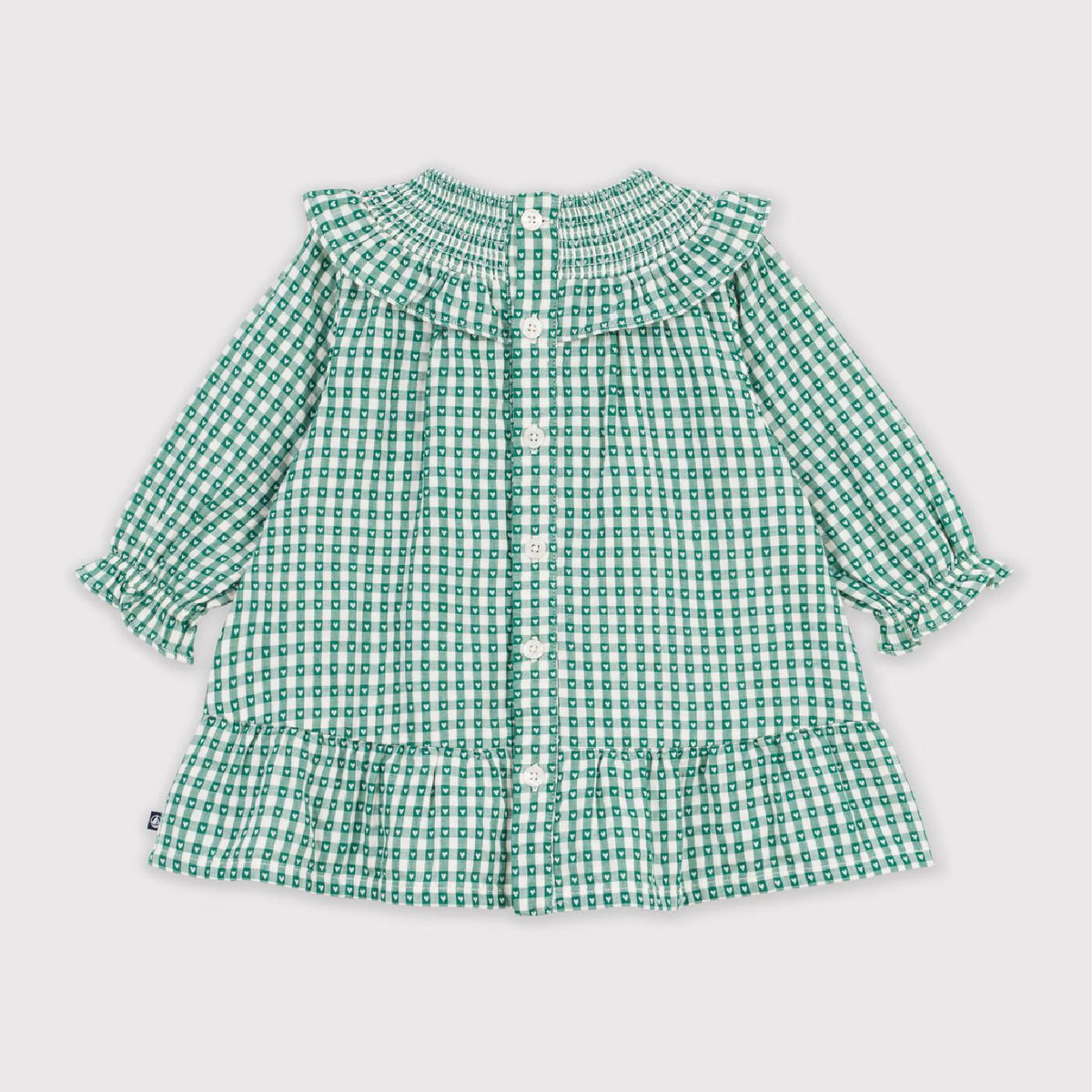 jurkje vichy, groen/wit - PETIT BATEAU