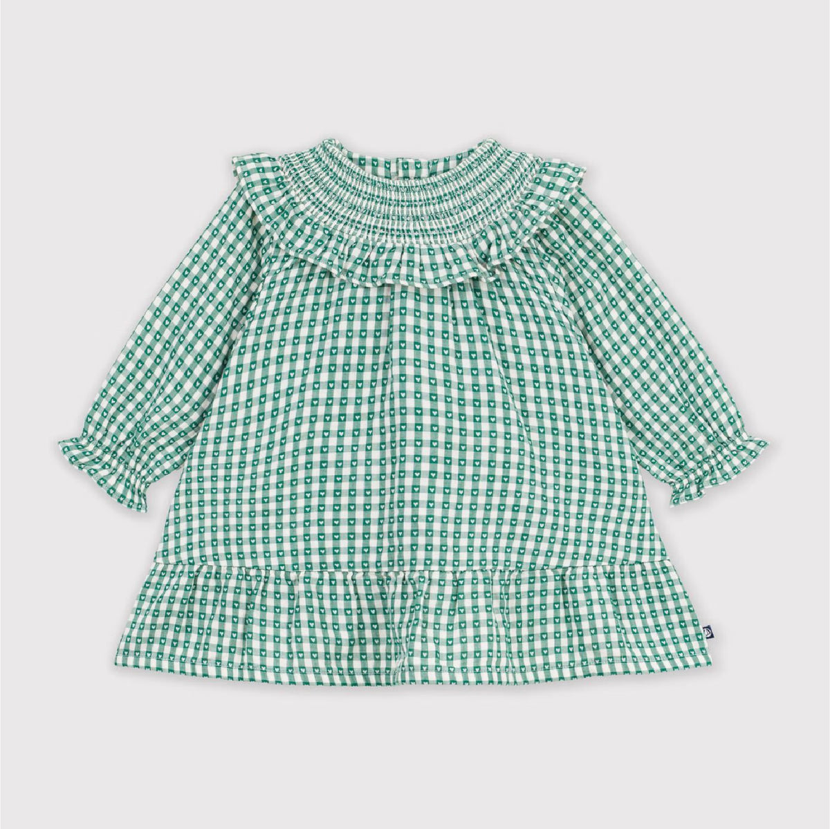 jurkje vichy, groen/wit - PETIT BATEAU