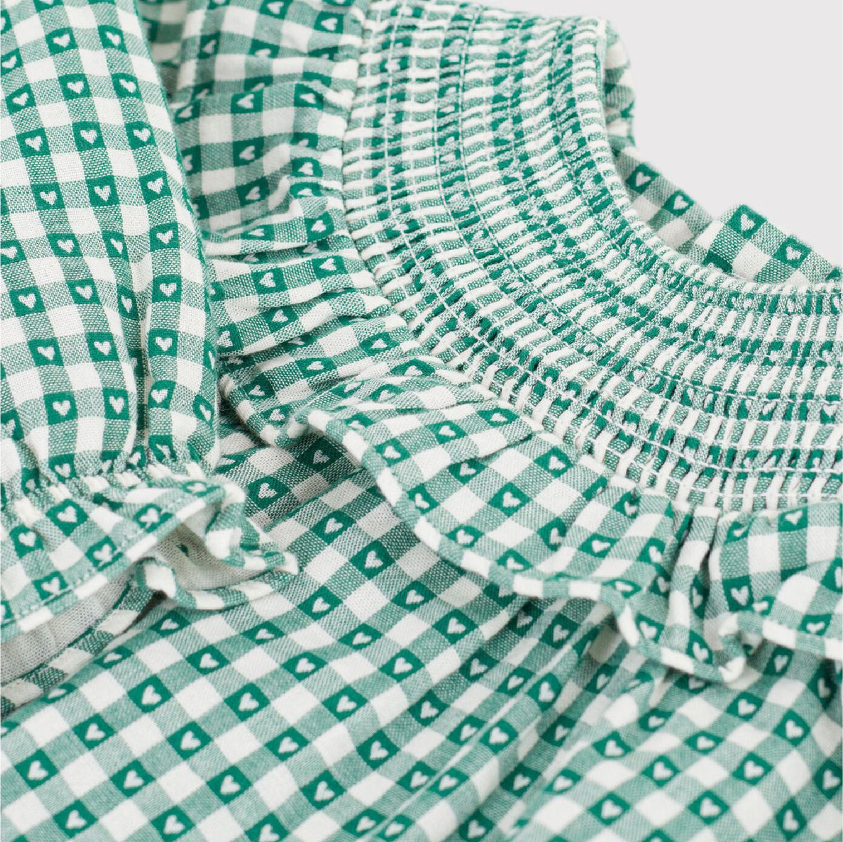 jurkje vichy, groen/wit - PETIT BATEAU