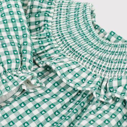 jurkje vichy, groen/wit - PETIT BATEAU