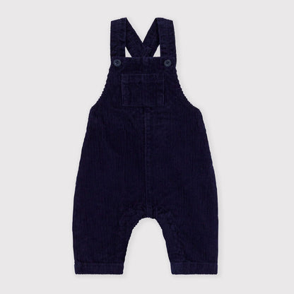 salopette corduroy, blauw - PETIT BATEAU