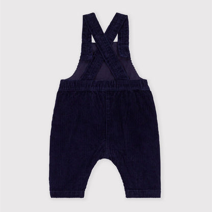 salopette corduroy, blauw - PETIT BATEAU