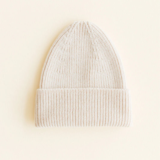 beanie fonzie, cream - HVID