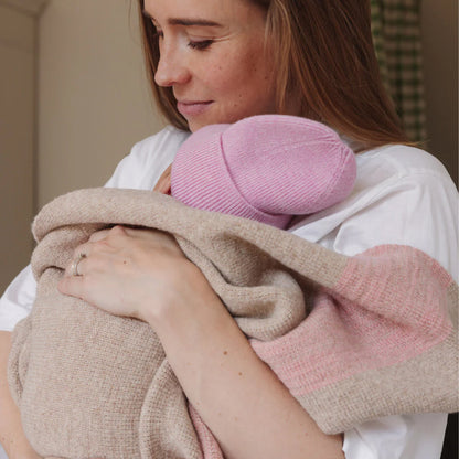 beanie fonzie newborn, cotton candy - HVID