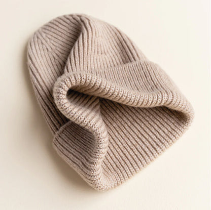 beanie fonzie, sand - HVID