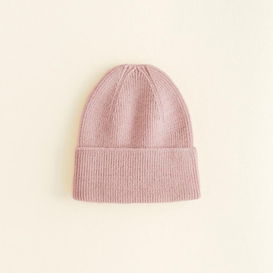 beanie fonzie newborn, powder - HVID