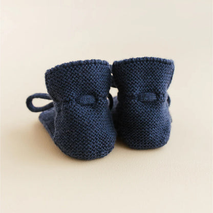 booties 0-9 mnd., blue - HVID
