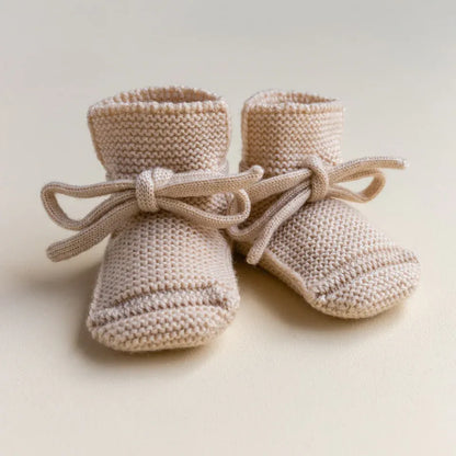 booties 0-9 mnd., oat - HVID
