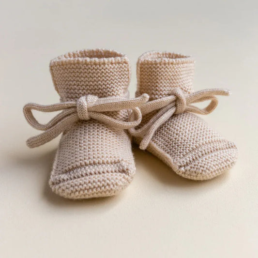 booties 0-9 mnd., oat - HVID