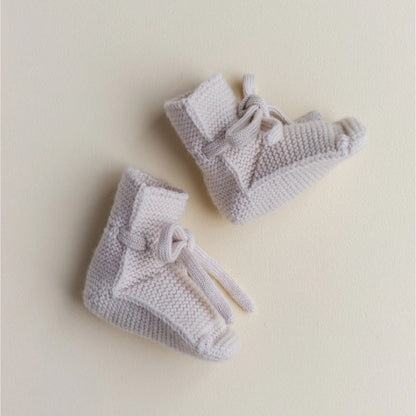 booties 0-9 mnd., cream - HVID