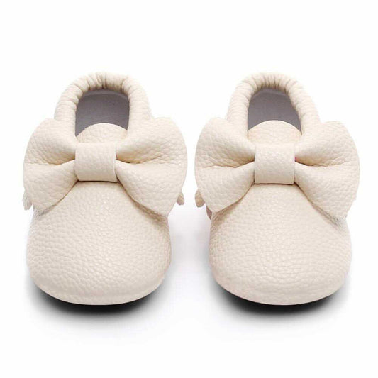 schoentjes bow collection, white - BABY MOCS