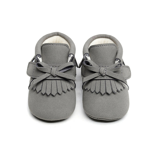 schoentjes little adventurer, grey - BABY MOCS