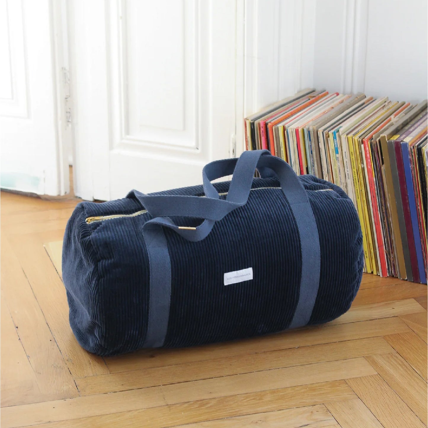 weekendtas 35liter velours, storm blue - LES PENSIONNAIRES