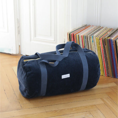 weekendtas 35liter velours, storm blue - LES PENSIONNAIRES