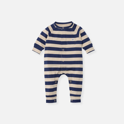 UV onesie, navy stripe - CLOBY
