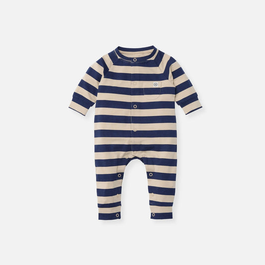 UV onesie, navy stripe - CLOBY