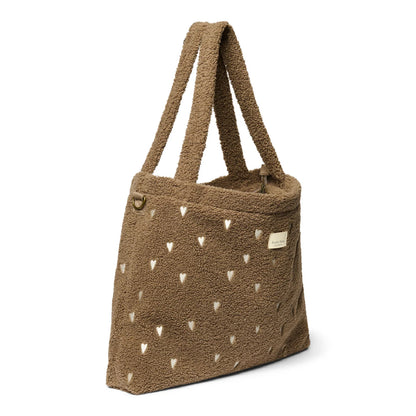 luiertas teddy hearts, brown - STUDIO NOOS