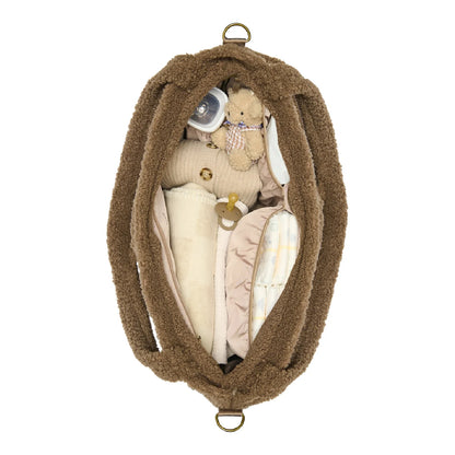 luiertas teddy hearts, brown - STUDIO NOOS
