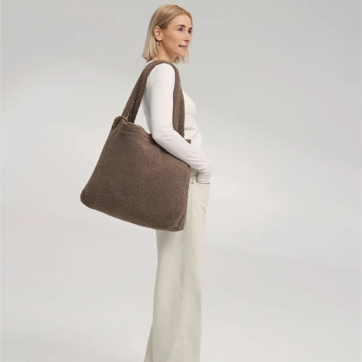 mom bag teddy, brown - STUDIO NOOS