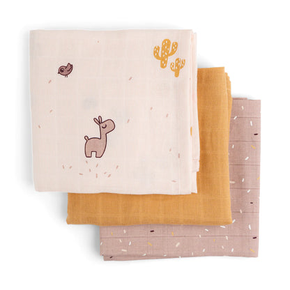 verzorgingsdoek lalee, 3-pack, powder – DONE BY DEER
