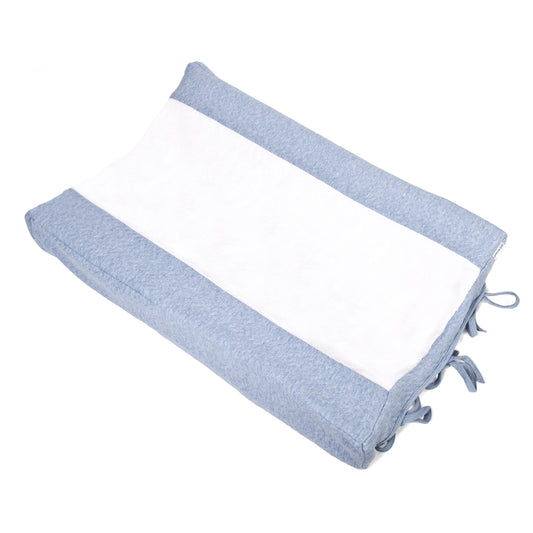 hoes verzorgingskussen, chevron denim blue - POETREE KIDS