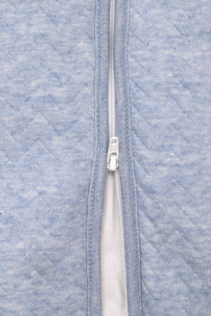 slaapzak 90 cm zomer, chevron denim blue - POETREE KIDS