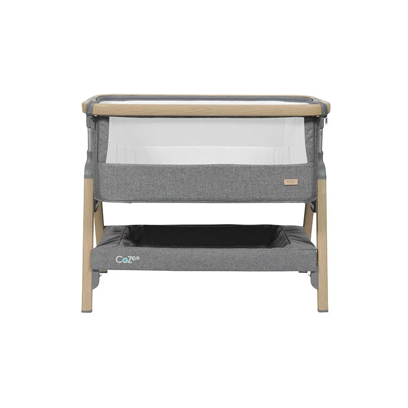 co-sleeper CoZee, oak/charcoal - TUTTI BAMBINI