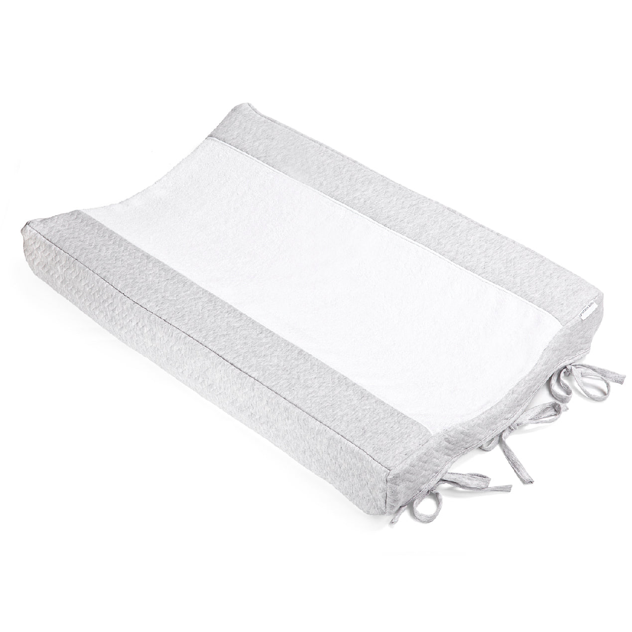 hoes verzorgingskussen, chevron light grey melange - POETREE KIDS