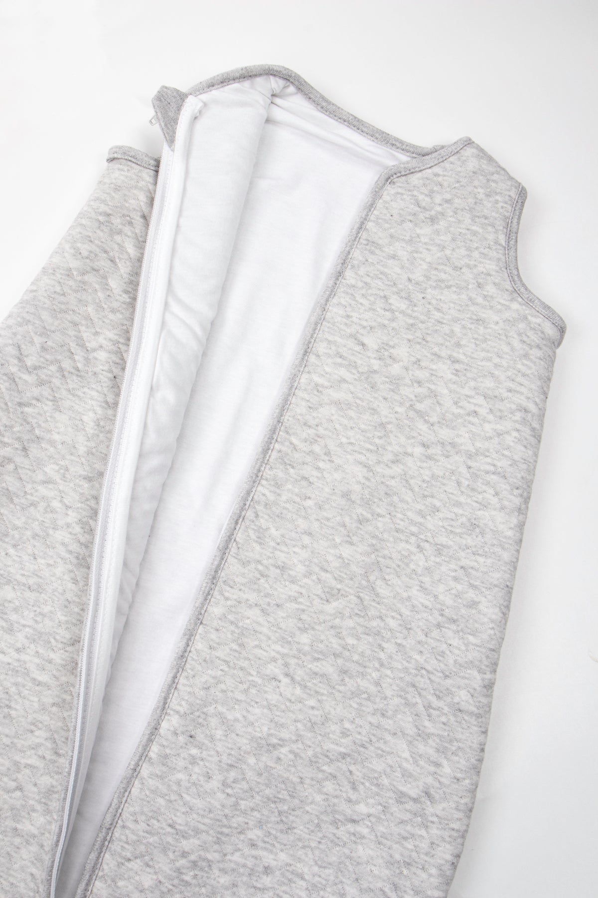 slaapzak 70 cm zomer, chevron light grey melange - POETREE KIDS