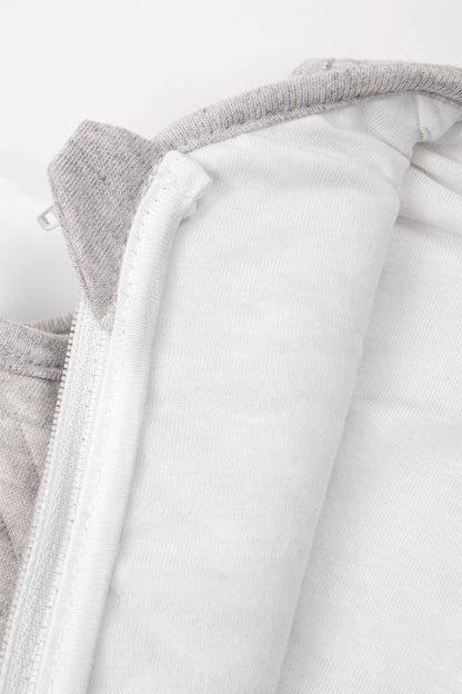 slaapzak 70 cm zomer, chevron light grey melange - POETREE KIDS