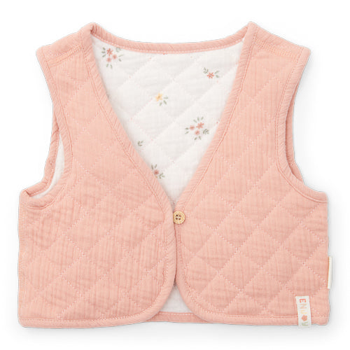 omkeerbaar jasje, flower pink/white meadows - LITTLE DUTCH
